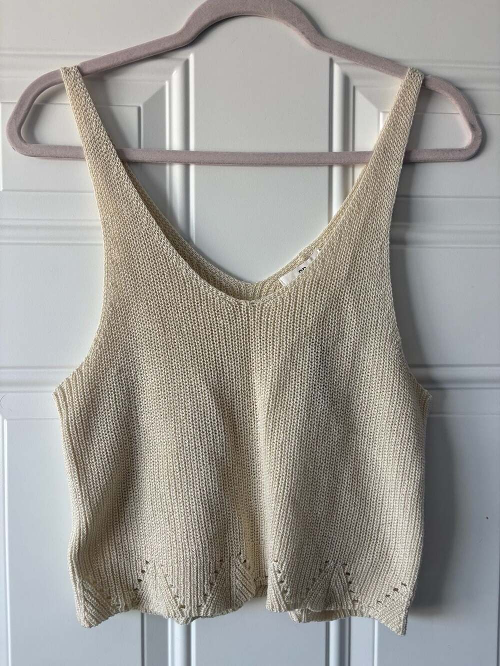BP. Women's Ivory Knit V-Neck Sweater Tank Top